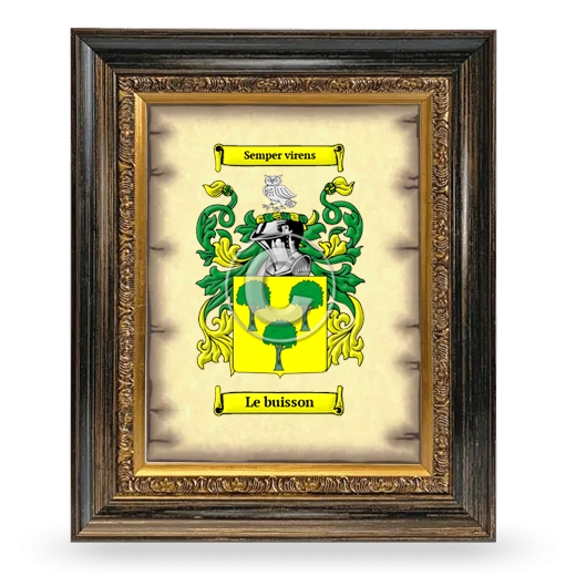 Le buisson Coat of Arms Framed - Heirloom